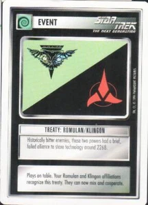 Treaty: Romulan/Klingon - Premiere 94 - Star Trek CCG 1E - Imagen 1 de 1
