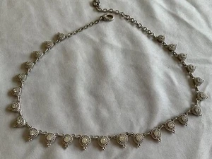 Designeer signed JUDITH RIPKA 925 sterling silver round CZ necklace - Picture 1 of 8