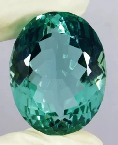 AAA+ 58.1 Ct. Large Ocean Blue Aquamarine Oval Cut Loose Gemstone Gift for Women - Picture 1 of 8
