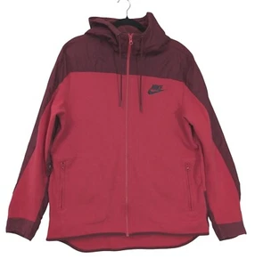 Felpa Nike full zip con cappuccio uomo XL rosse tasche atletica streetwear tutti i giorni casual - Foto 1 di 15