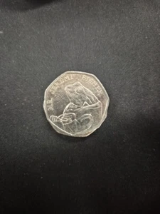 Mr. Jeremy Fisher 50p Coin 2017 - Beatrix Potter Collection - Picture 1 of 2