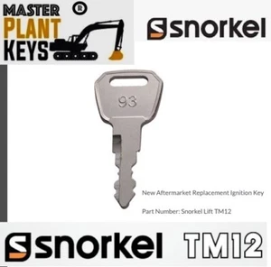 Schnorchel TM12 Heavy Equipment Master Plant Schlüssel für Schere & Ausleger Plattformlifte - Bild 1 von 1