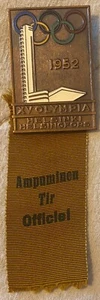 1952 Helsinki Olympic SHOOTING OFFICIEL BADGE - Picture 1 of 2