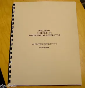 newly remastered MANUAL for Precision E-400 Sweep Signal Generator - Picture 1 of 2