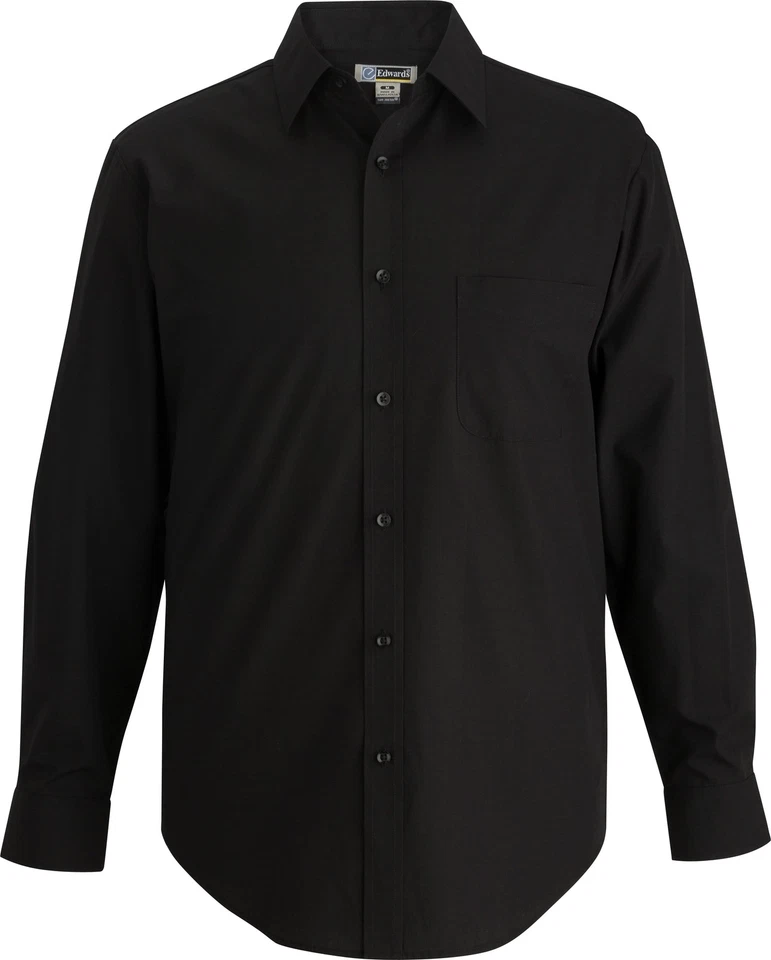 Edwards Mens Essential Broadcloth Shirt Long Sleeve - 1354 FREE SHIPPING! - Image 1 of 1