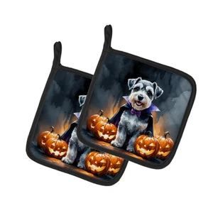 Schnauzer Cachorro Halloween Par de Porta Ollas DAC8449PTHD - Imagen 1 de 3