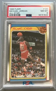 1988 Fleer Michael Jordan #120 PSA 8 All Star Team - Picture 1 of 2