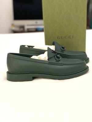 Mocasines mocasines de goma esmaltados Gucci para hombre vintage verdes Gucci talla 12 Foto 1 de 4