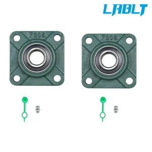 LABLT 2× UCF205-16 Solid Base Stehlager Flansch montiert Lager 1" Bohrung 4 Schraube - Bild 1 von 9