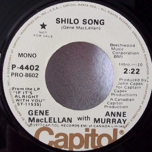 Gene MacLellan With Anne Murray, Shilo Song, (7", Single, Mono, Promo), NM or M- - Picture 1 of 2