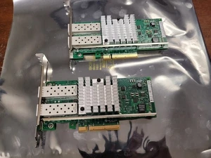(2) Intel X520-SR2 10GbE Dual Port Ethernet Adapter E10G42BFSR/BLK High Profile - Photo 1/1