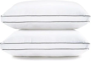 Bed Pillows King Size Set of 2 (20"x36") - Soft Gusseted Pillow for Back, Sto... - Picture 1 of 9