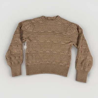 Suéter Design History Mujer Medio Tostado Texturizado Tejido Manga Larga Puño Acanalado Foto 1 de 4