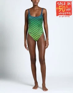 RRP€480 OFF-WHITE Monogram One-Piece Swimsuit IT38 US2 UK6 XS Open Back Stretch - Picture 1 of 6