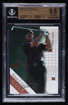 2003 SP Authentic Winner's Scorecard /3499 Tiger Woods #68 BGS 9.5 GEM MINT - Image 1 of 2