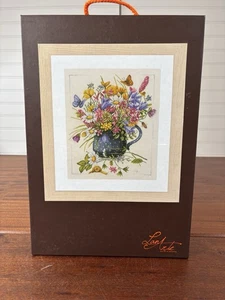 Lanarte Kit Punto Croce Contato Prato Fiori in Vaso M.Bastin - Foto 1 di 7