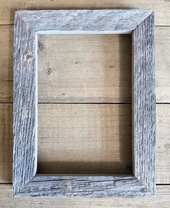 2 Rustic Reclaimed Barn Wood Picture Frames Primitive 8.5” x 6.5” - Picture 1 of 8