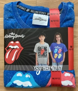 The Rolling Stones Boys/Girls Youth 2-Pack Tongue Logo T-shirt Size M 10-12 - Picture 1 of 2