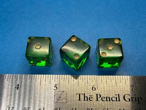 3er SET—-SCHÖNE GRÜNE BAKELIT WÜRFEL——BG-7 - Bild 1 von 11