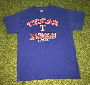 Texas Rangers MLB Baseball T-Shirt Adult Large Blue Team Logo Graphic Tee - Picture 1 of 2