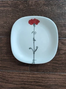 Block Langenthal Red Carnation Floral Portraits Henry Evans 7 " Dessert Plate - Picture 1 of 3