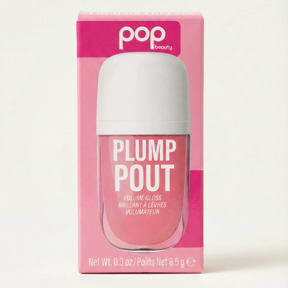 POP BEAUTY Plump Pout Volume Lip Gloss ~ FUCHSIA FREESIA ~ SEALED NEW in box! - Image 1 of 1