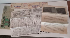 1944 Herskovits NY Massachusetts Rohpelz Preisliste/Broschüre/2 Pelzetiketten/Umschlag - Bild 1 von 16