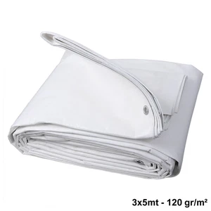 Telo telone impermeabile occhiellato mt 3x5 BIANCO 120 gr/m² - Imagen 1 de 1