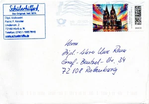 Deutschland 2024. Kölner Dom, sk incl. MH, Mi 3836+ MH 128a, Brief - Bild 1 von 3