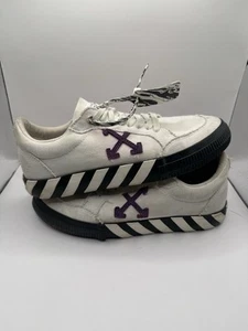 OFF-WHITE AND BLACK Low Vulcanized Shoes 8/41 No Box/Insole Needs Cleaning - Picture 1 of 8