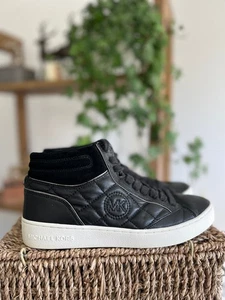 Michael Kors Sneaker Schwarz Gesteppt Leder High Top Sneaker US 6 UK 3,5 - Bild 1 von 11