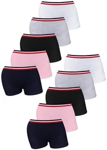 10 Mädchen Pantys Hipster Streifen Baumwolle Slips Unterhosen Unterwäsche  - Bild 1 von 48