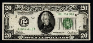 Better SAN FRAN Numeric GOLD DEMAND 1928 $20 CRISP XF Federal Reserve Note! - Picture 1 of 2