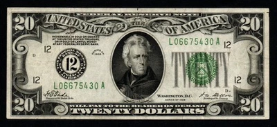 Better SAN FRAN Numeric GOLD DEMAND 1928 $20 CRISP XF Federal Reserve Note! - Image 1 of 2