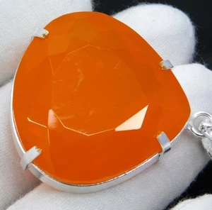Colgante Gemas Sueltas Corte Pera Plata Sólida 925 Ópalo Welo Natural 117,50 Ct AAA+ - Imagen 1 de 7