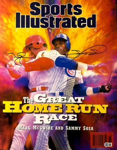 Sammy Sosa Mark McGwire Signed SI Homerun Chase 16x20 Photo Beckett W BAS COA #2 - Picture 1 of 4