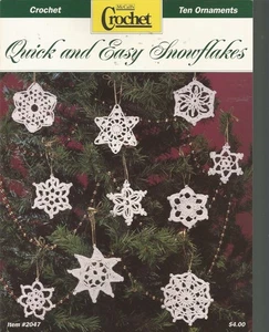 McCalls Crochet   Quick and Easy Snowflakes  10 Ornaments - Picture 1 of 2
