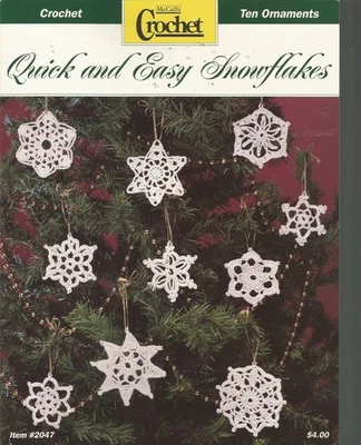 McCalls Crochet   Quick and Easy Snowflakes  10 Ornaments - Image 1 of 2