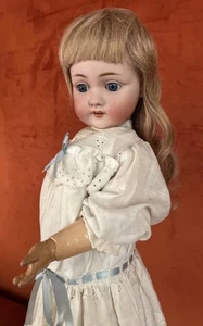 Antique 18" German Bisque Head Doll Kestner 143 On Marked Kesnter Body Pretty! - Foto 1 di 20