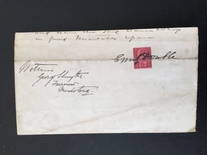 GB 1880er SG208 6d JUBILÄUM AUF BELEG OHNE STEMPEL (DURCHKLAPPSTEMPEL) - Bild 1 von 3