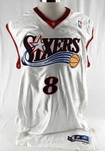 Camiseta blanca emitida por el juego Aaron McKie #8 2003-04 Philadelphia 76ers 50 350 - Imagen 1 de 7