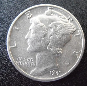 1941 D Stempelglanz Merkur Silber Groschen (41DUM1) - Bild 1 von 4