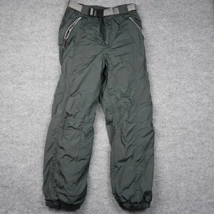 Head Sportswear Snow Pants Mens Medium Green Insulated Winter Ski Nylon Belted - Picture 1 of 12