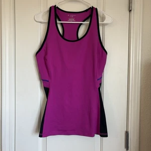 Tek Gear Damen Dry Tek schwarz & lila sportliches Racerback Tank - Größe L - Bild 1 von 5