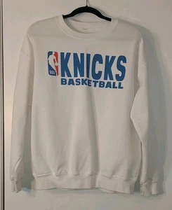 NBA Knicks Basketball Sweatshirt Size Large White Unisex Friends - Picture 1 of 9
