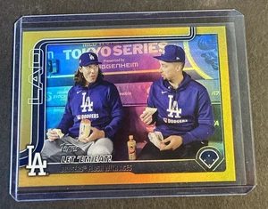 2025 Topps Update Let 'Em Eat! Goldfolie /50 #US119 Glasnow/Snell - Bild 1 von 2