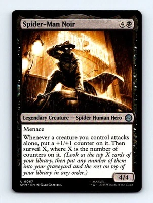 #67 2025 Marvel's Spider-Man Spider-Man Noir Uncommon - Image 1 of 2