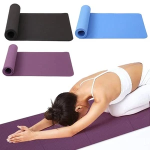 Faltbare Gymnastikmatte in Schwarz und Blau Lila Farben Leichtes Design - Bild 1 von 16