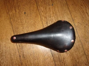 selle IDEALE N°90 TITANE leather saddle made in FRANCE vintage CUIR - Foto 1 di 17