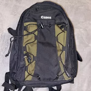 Canon Deluxe Camera Set Photo Backpack Black Olive Nylon Bag - Picture 1 of 12
